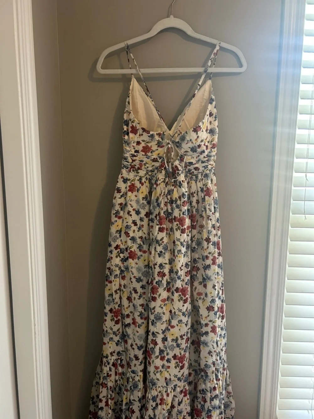 Abercrombie & Fitch Cream Floral Maxi Dress